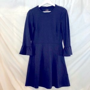 Kate Spade Ponte Ruffle Cuff Fit & Flare Dress S